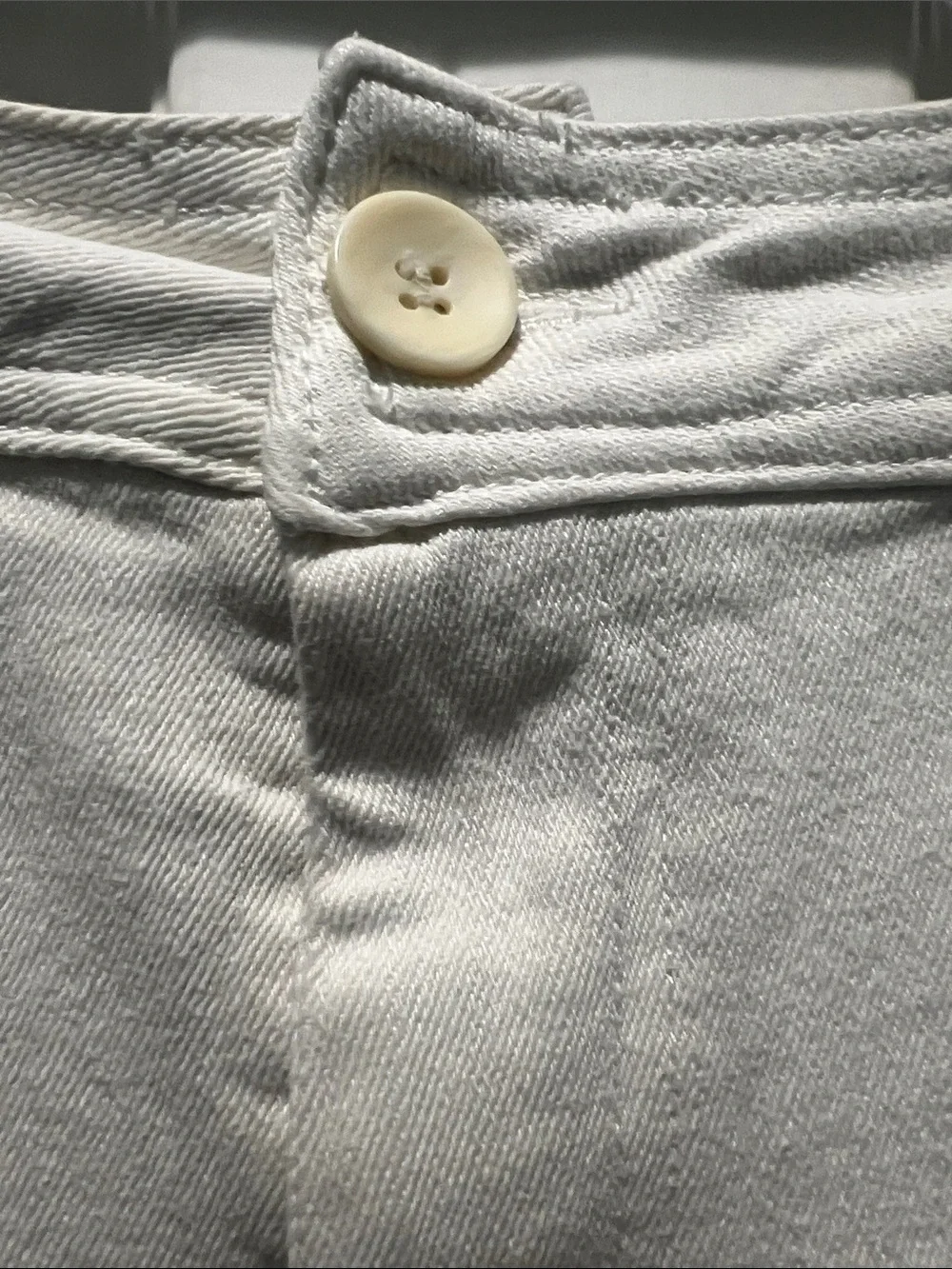 Miou Muse Wide Leg White Raw Hem Pants - Picture 4 of 10